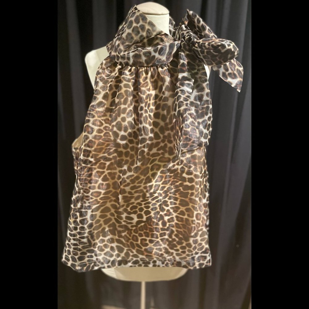 Plus Size:  Sleeveless Bow Blouse